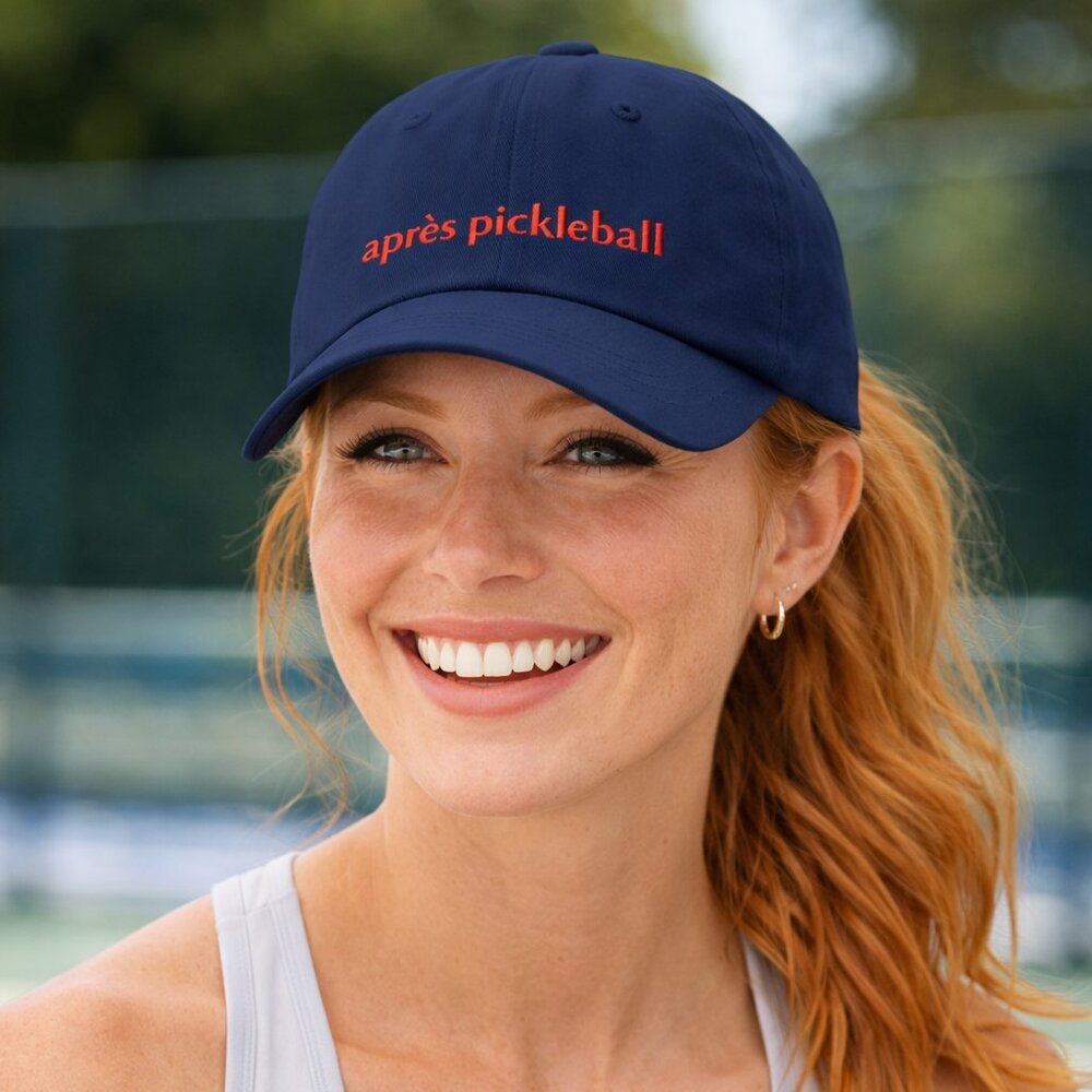 APRES PICKLEBALL HAT CANVAS EMBROIDERED BASEBALL HAT FOR PICKLEBALL WOMEN